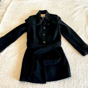 Banana Republic, Black wool coat, Small